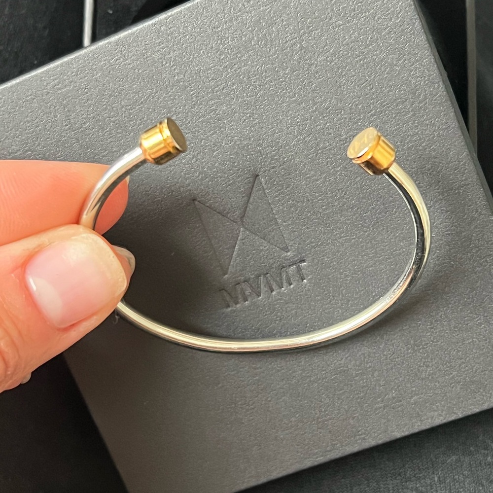MVMT Silver and Gold Crown Cuff Bracelet NWOT comes with original box packaging